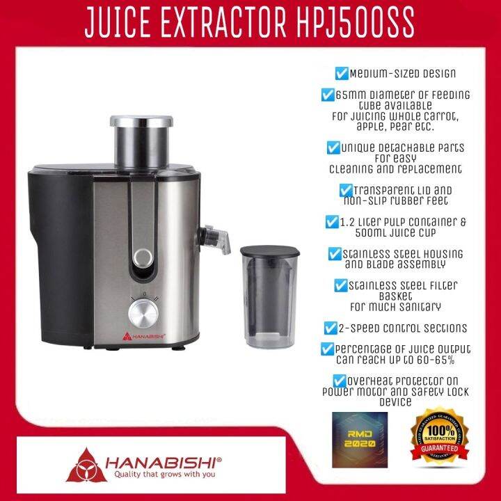 JUICE EXTRACTOR HANABISHI HPJ500ss Lazada PH