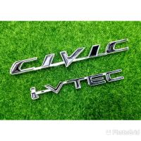 โลโก้ CIVIC I VTEC สำหรับรุ่นFDทำจากโลหะ1ชุด2ชิ้น