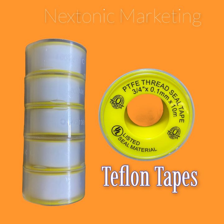 Teflon Tapes x 6pcs 3/4 x 10m Heavy Duties Omega Brand Lazada PH