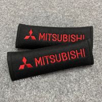 ปลอกหุ้มเบลท์ ที่หุ้มสายคาดเบลท์ ลาย MITSUBISHI สีดำ