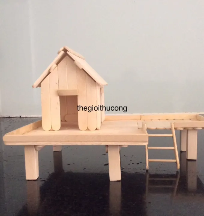 How to make a communal house in the Central Highlands with bamboo  toothpicks  DIY Model  YouTube