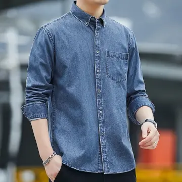 Denim polo shop outfit men