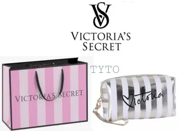 Shop Victoria's secret Stripes Nylon Plain Logo Pouches & Cosmetic