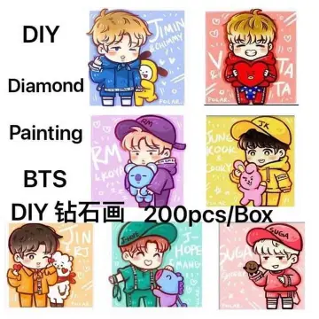 BTS Diamond Painting Kpop Set Full Drill Rhinestone Diamond DIY Painting  Korean Kpop Idol 30*40 COD