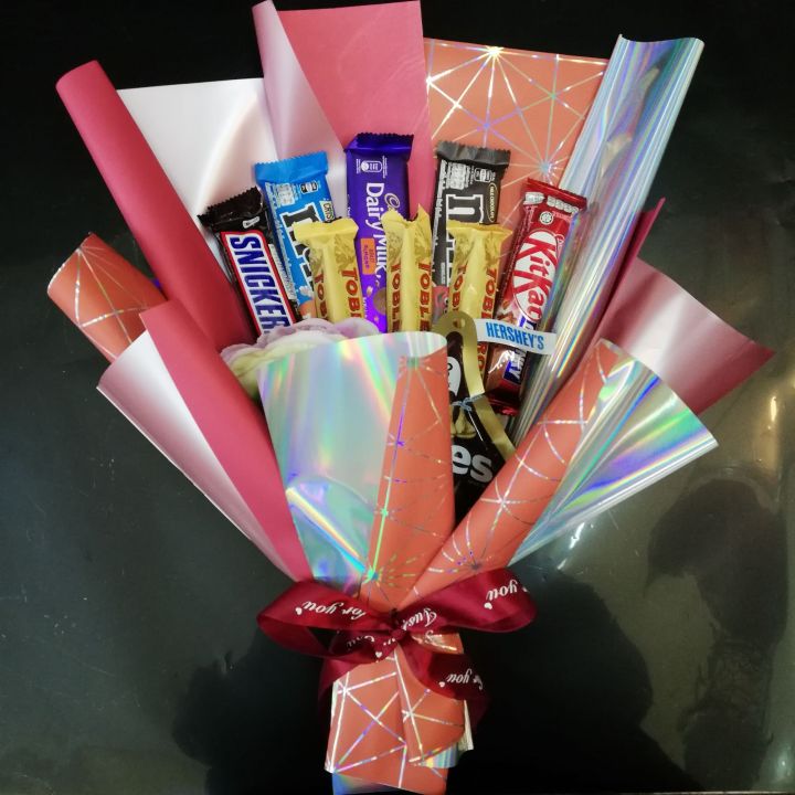 Ready stock) Bouquet Chocolate-hadiah birthday-surprise gift