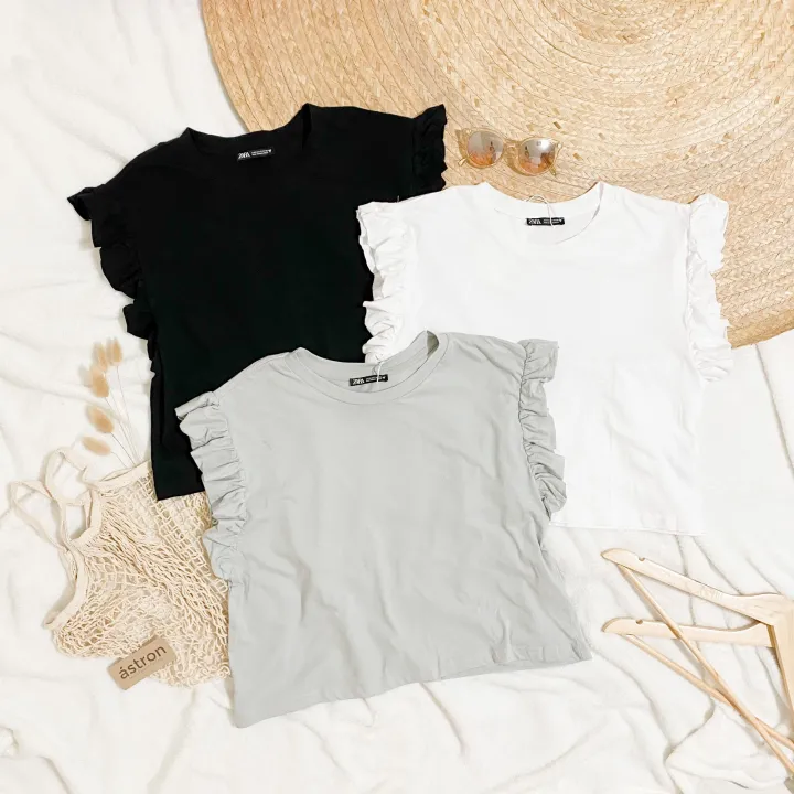 Zara Ruffle Top classy! Lazada PH