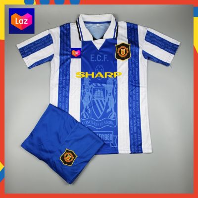 ❤️ชุดบอลแมนยู ย้อนยุคปี 1994-1996 (เสื้อ+กางเกง) | MU Blue Y 1994-1996❤️