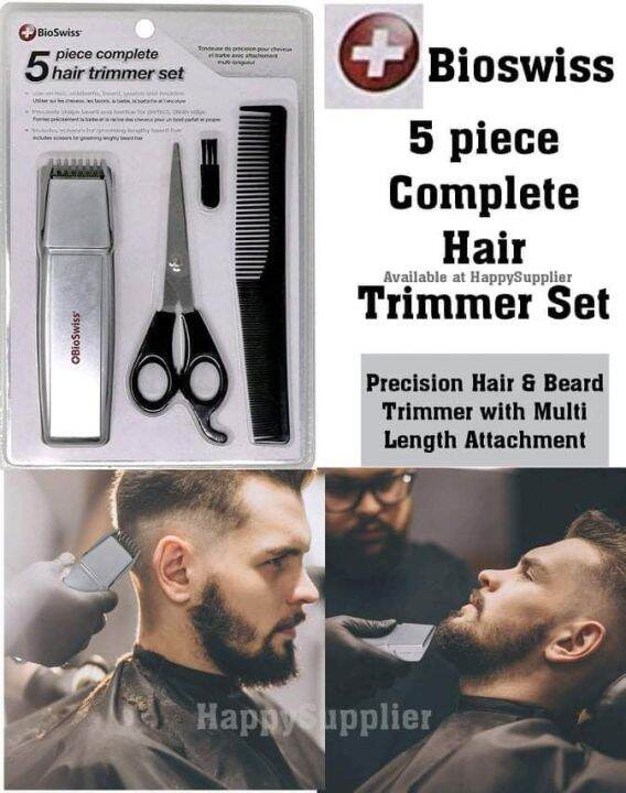 Bioswiss 5 piece complete hair trimmer set Lazada PH