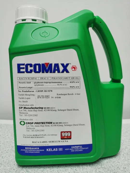 4l Ecomax Glyphosate 41 Racun Rumput Lalang Lazada