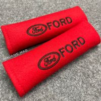 ปลอกหุ้มเบลท์ ที่หุ้มสายคาดเบลท์ ลาย FORD สีแดง