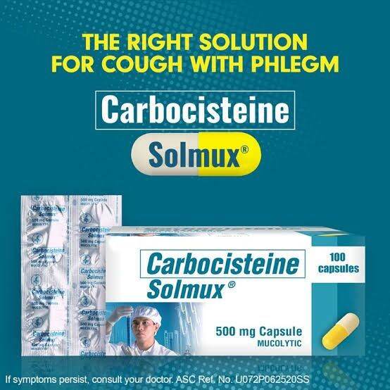 SOLMUX Carbocisteine 500mg - 20 Capsules | Lazada PH