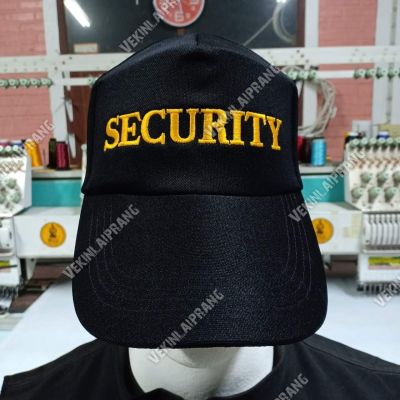 หมวกแก๊ปสีดำ SECURITY รักษาความปลอดภัย