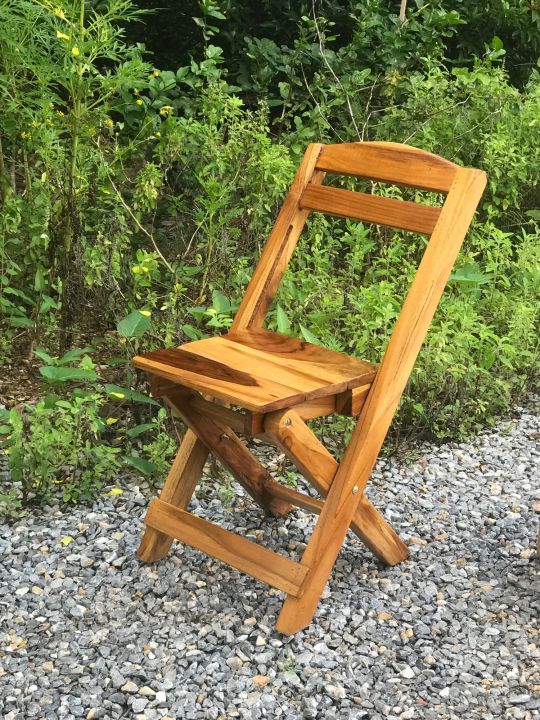 เก้าอี้พับได้-เก้าอี้นั่ง-แข็งแรง-ทำจากไม้สัก-พร้อมทำสี-ราคาถูก