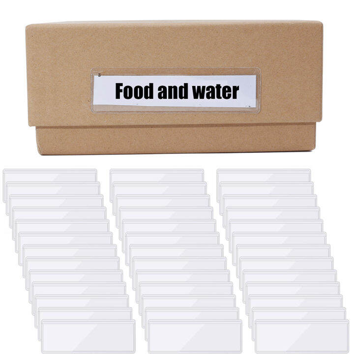 420pcs Adhesive Shelf Tag Pockets Label Holders for Organizing