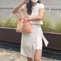 HERDAILY STUDIO linne skirt - white