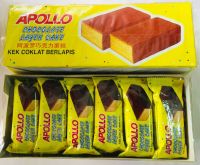 ขนมมาเลย์ เค้กช็อคโกแลต Apollo (อพอลโล่) 1 กล่อง 24 ชิ้น เค้กสองชั้นเนื้อนุ่มๆ อร่อย