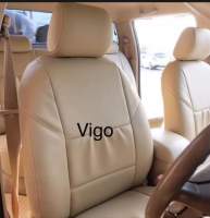 หุ้มเบาะตรงรุ่น toyota vigo ใหม่และเก่า vigo champ คู่หน้า 2 ประตู สีครีม สินค้าเข้าลูก