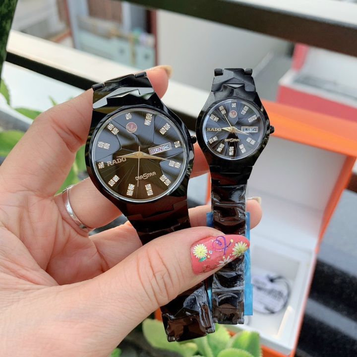 đồng hồ cặp nam nữ dây Đá sapphire cực kỳ đẹp mỏng size 38mm nữ ...