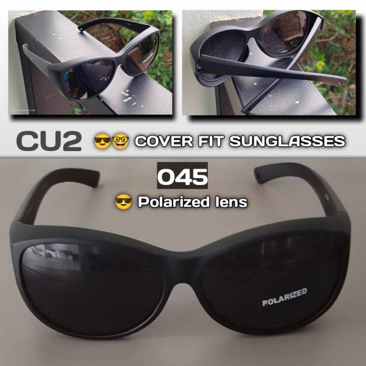 cu2-045-sunglasses-fit-over-frame-polarized-lens-แว่นตากันแดดครอบ-แว่นตาครอบ