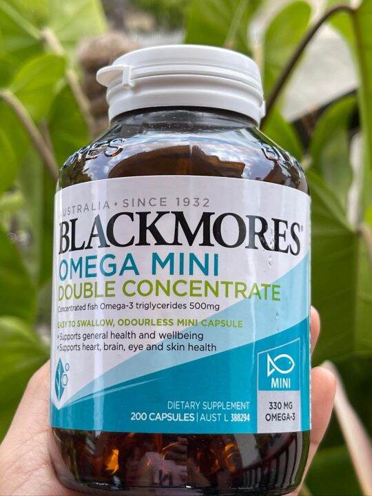 Blackmores Odourless Fish Oil 1000mg Omega3 Mini Capsules 200 Pack