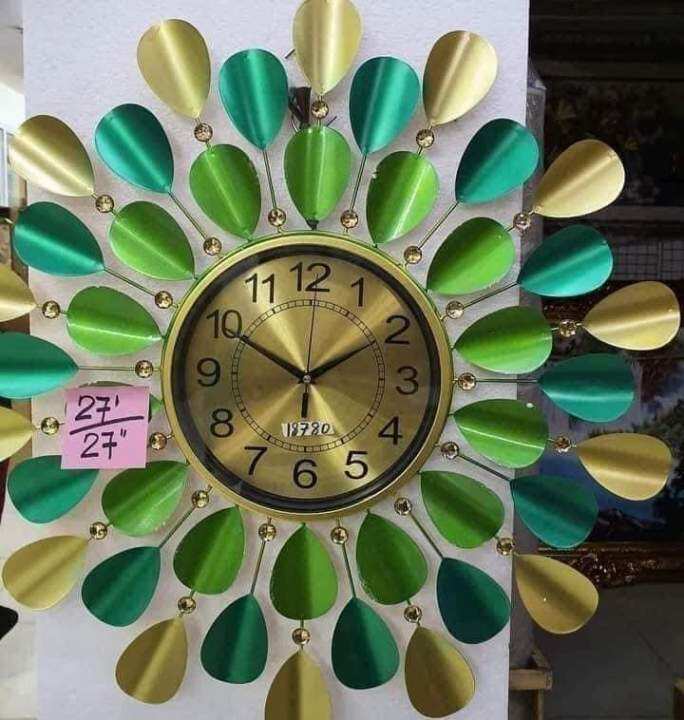 metal peacock wall clock Lazada PH