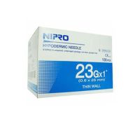 เข็มพลาสติก นิโปร Nipro  เบอร์ 23X1  บรรจุ 100 ชิ้น/กล่อง