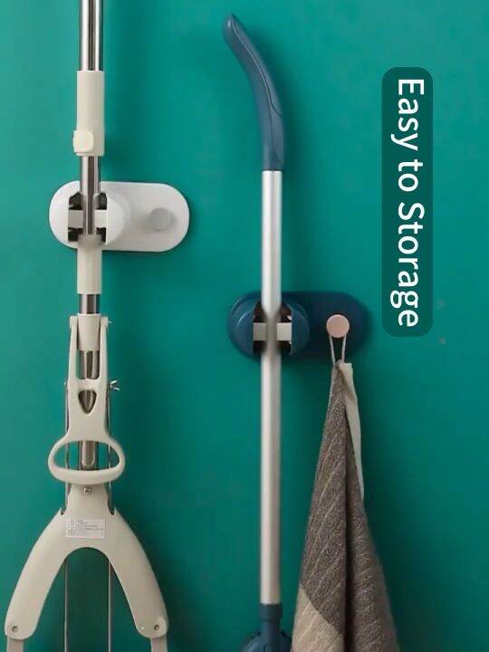 【Hodo SG Ready Stock】Wall Mounted Mop Hook Multifunctional Bathroom
