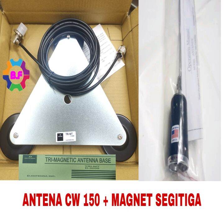 Antena Larsen Cw Usa Dan Breket Magnet Segitiga Lazada Indonesia