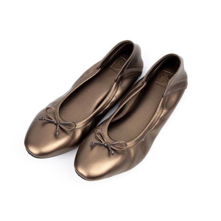 sincera-brand-premium-flat-shoes-คัชชูสีน้ำตาล-metallic-brown-รองเท้าคัชชูส้นแบน-คัชชูส้นเตี้ย-หนังนิ่ม-ไม่กัดเท้า