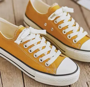 Yellow canvas shoes on sale online