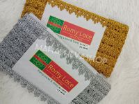 แถบดิ้นทอง ยาว21เมตร ยี่ห้อ Romy Lace(มีราคาส่งสำหรับนำไปจำหน่าย)