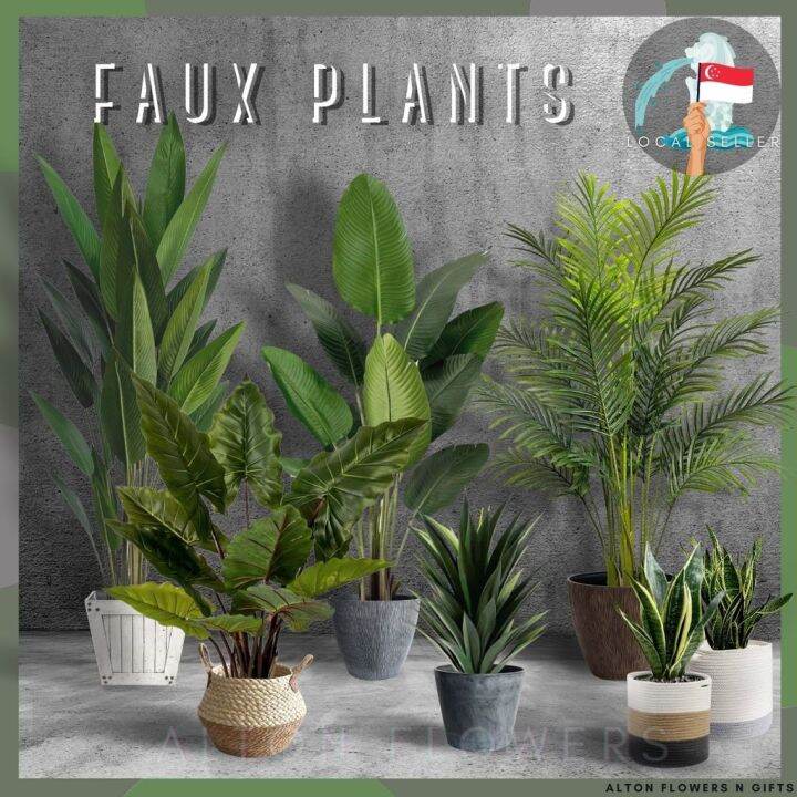Many Kinds Artificial Pot Plants Hyper Realistic Faux Trees for Home