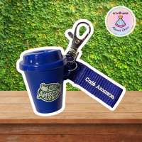 {พร้อมส่ง} Cafe Amazon Reusable Cup คาเฟ่ อเมซอน พวงกุญแจแก้วน้ำ #สีน้ำเงิน