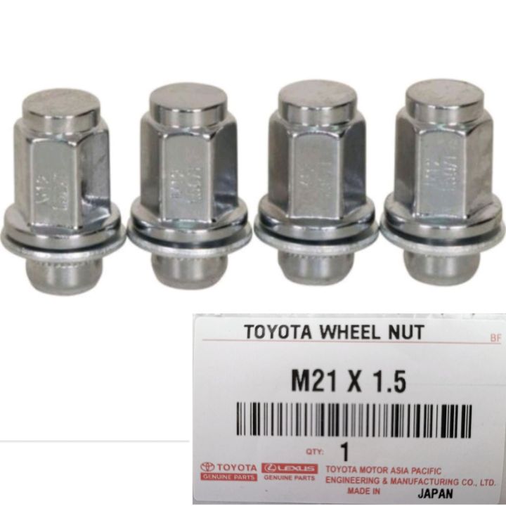 TOYOTA WHEEL NUT CHROME WITH WASHER HILUX FORTUNER Unser Camry(M21 X 1.