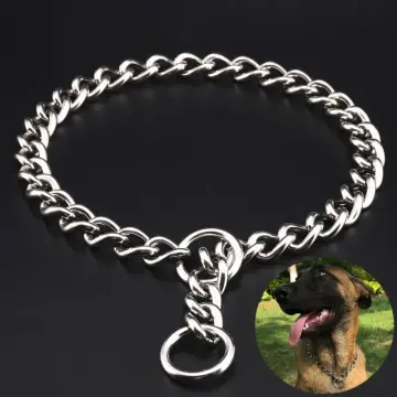 Heavy Duty Gold Choker Dog Collar Pet Metal Chain Collar for Large Dogs  Training