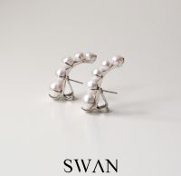 SWAN - Mera Pearl Clip Earring ต่างหูเงินแท้ ประดับมุกแท้ มุกน้ำจืด