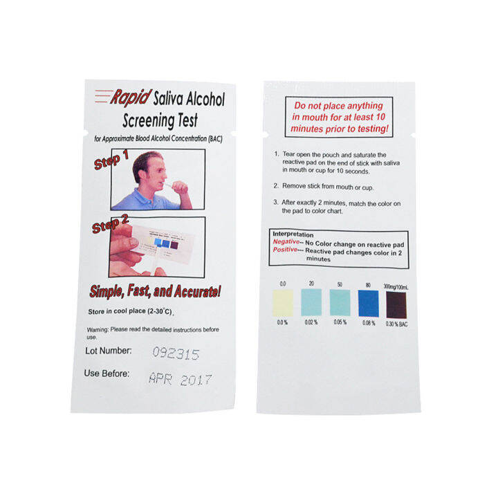 Disposable Rapid Saliva Alcohol Test Paper is Clean and Safety and ...