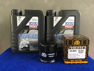 ชุดถ่ายน้ำมันเครื่อง MT-03 , R3 LIQUI MOLY 10w-40 สังเคราะห์แท้ พร้อมกรองน้ำมันเครื่อง ครบตามรูป