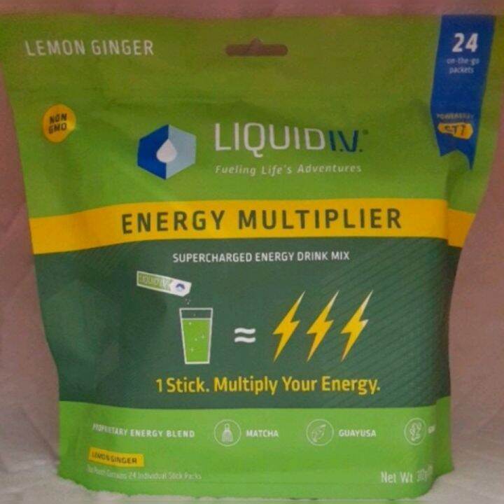 Energy Multiplier Liquid I.V. Energy Drink Blend 24 individual stick