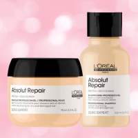 LOREAL ABSOLUT REPAIR 75 100 ML.แชมพู มาส์ก สูตรสำหรับผมเสียมาก ฟื้นฟูเส้นผม