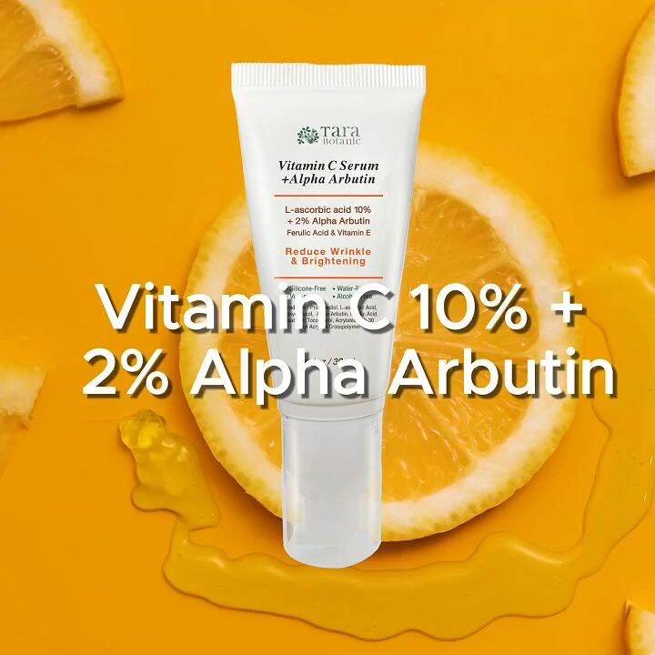 Vitamin C Serum 10 with 2 Alpha arbutin เซรั่มวิตามินซี 10+ Alpha Arbutin Lazada.co.th