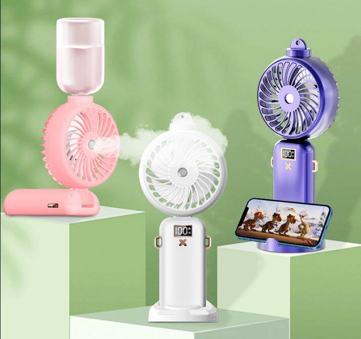 [Wondering] Desk Misting Fan New Digital Folding Spray Fan Desktop Mini