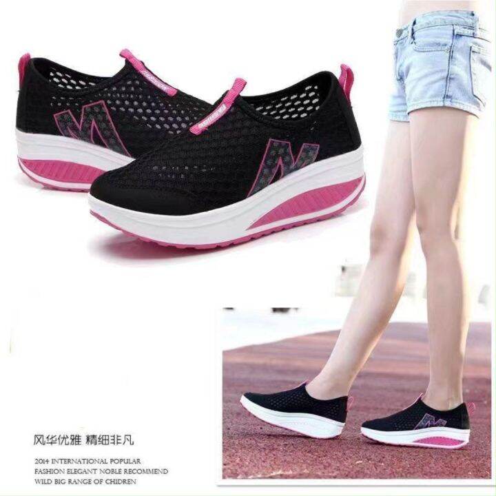Summer Sneakers For Women Low Cut Black Rubber Shoes Fly Woven Leisure