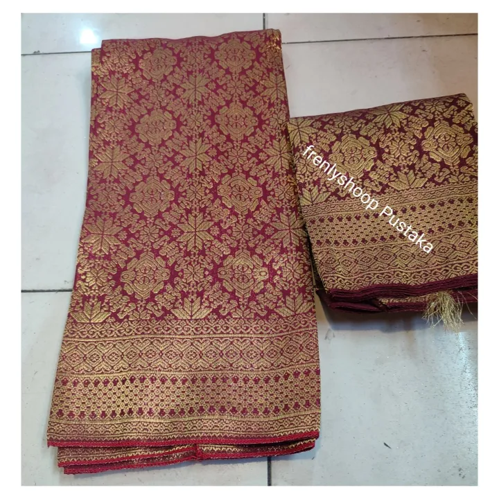 KAIN SONGKET PALEMBANG / KAIN SONGKET SELENDANG / KAIN ROK KEBAYA ...