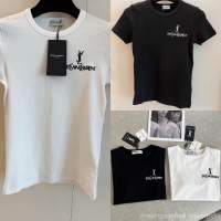 YS T- Shirt??(300฿ฟรีส่ง) เสื้อยืดแบรนด์ดัง งานชนช็อปเลยคะ ดีเทลปักโลโก้ด้านหน้า สวยดูแพงมาก ใส่ยังไงก็สวยเป๊ะ ไม่มีโป๊ะ ทางร้านขึ้นจากแพทเทรินจริงเลยค้า งานป้ายแท็กครบ