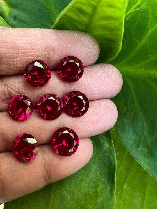 red-created-ruby-brilliant-color-corundum-round-5-50mm-6-pcs