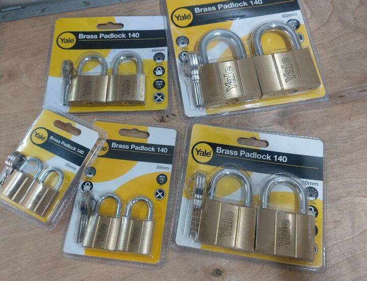 YALE BRASS PADLOCK V140 SERIES KEYED ALIKE 2PCS/SET Lazada PH