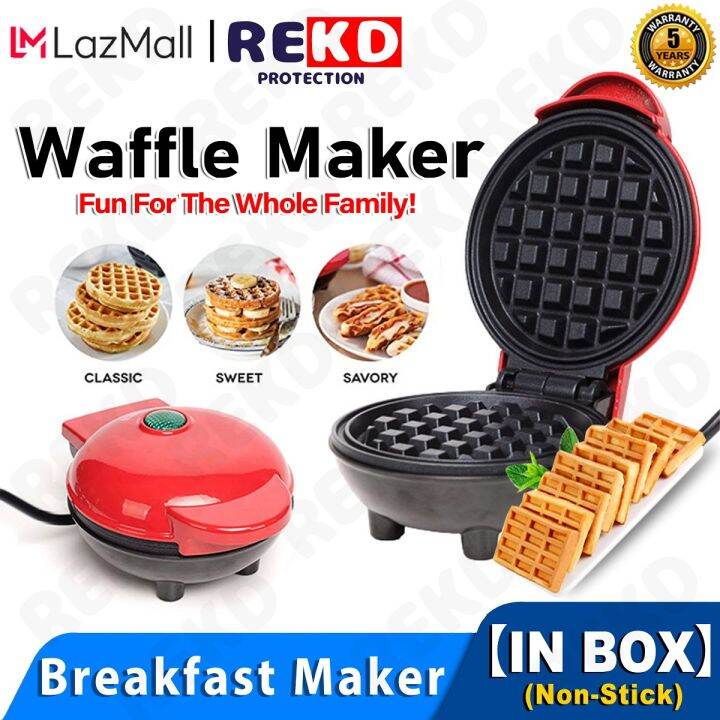 REKD 350W Waffle Maker Non-stick WaffleMaker Automatic Machine Portable ...