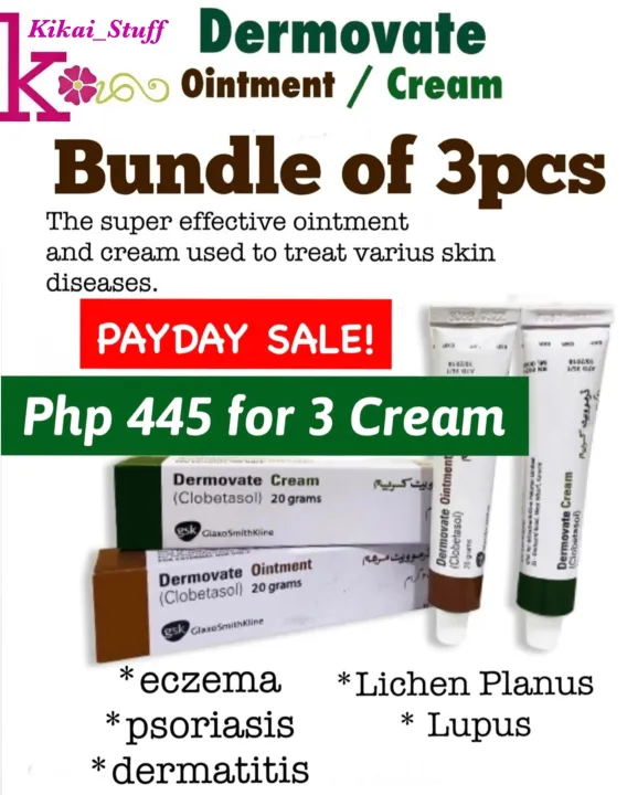 Bundle Of 3pcs Drmvte Clobetasol Cream For Eczema & Psoriasis 