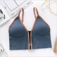 Angle Bra ? (N471) เสื้อครอปสายเดี่ยวซิปหน้า กระชับ ใส่สบาย